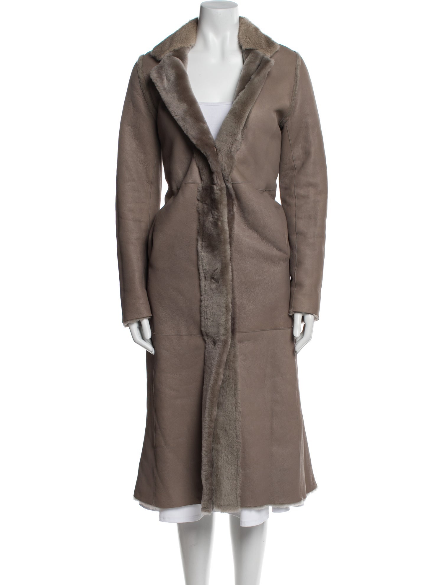 Fur Shearling Trench Coat