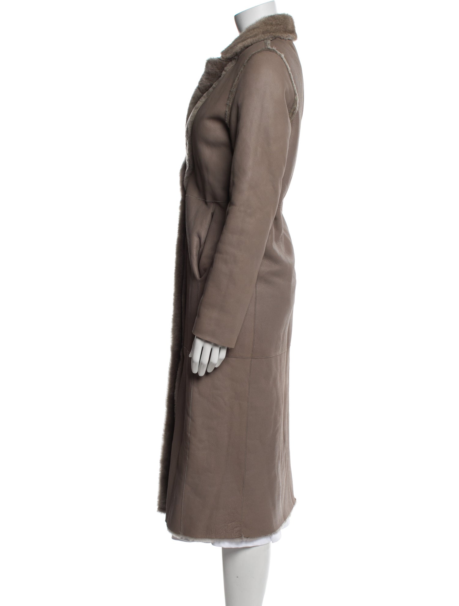 Fur Shearling Trench Coat