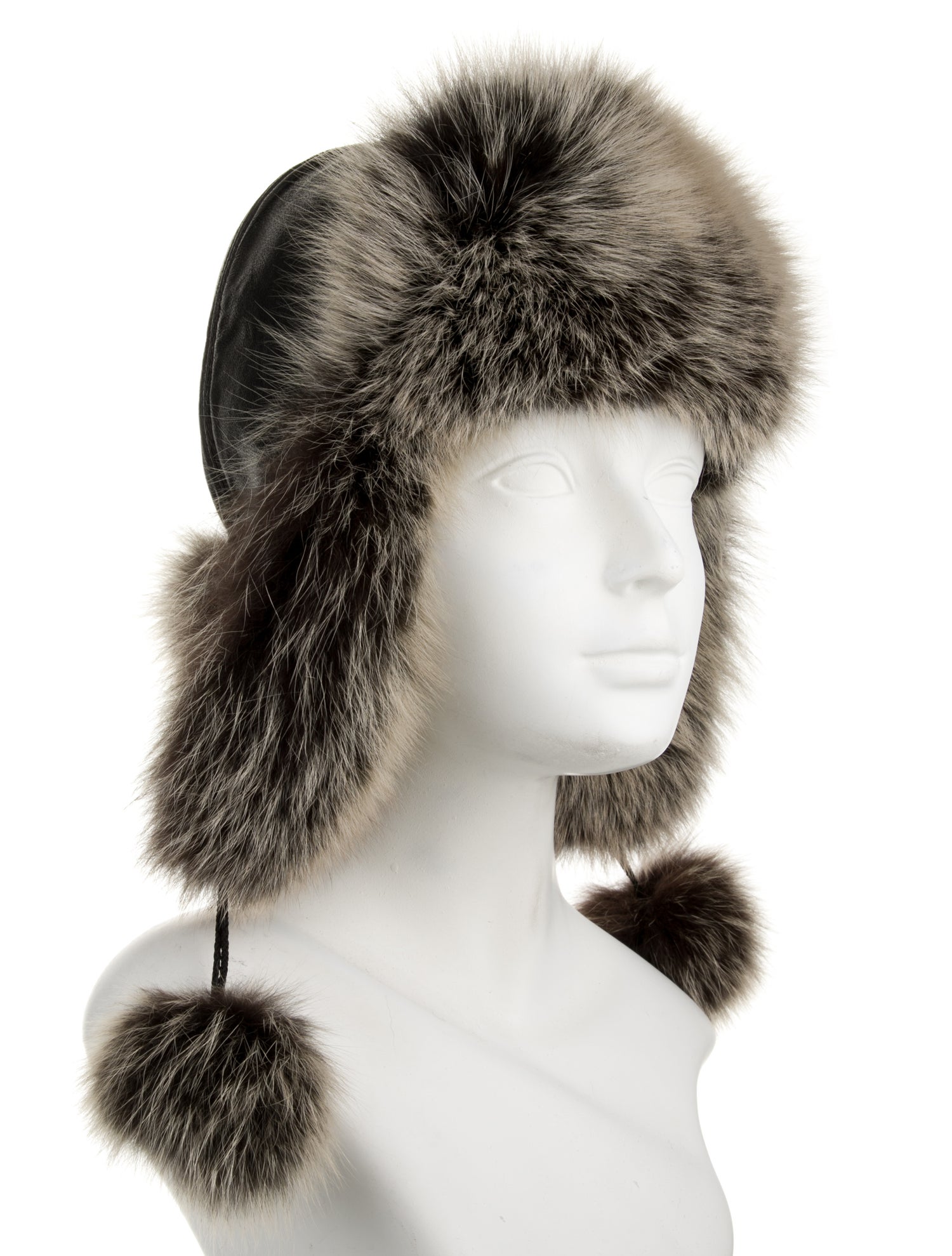 Fur Leather Trapper Hat
