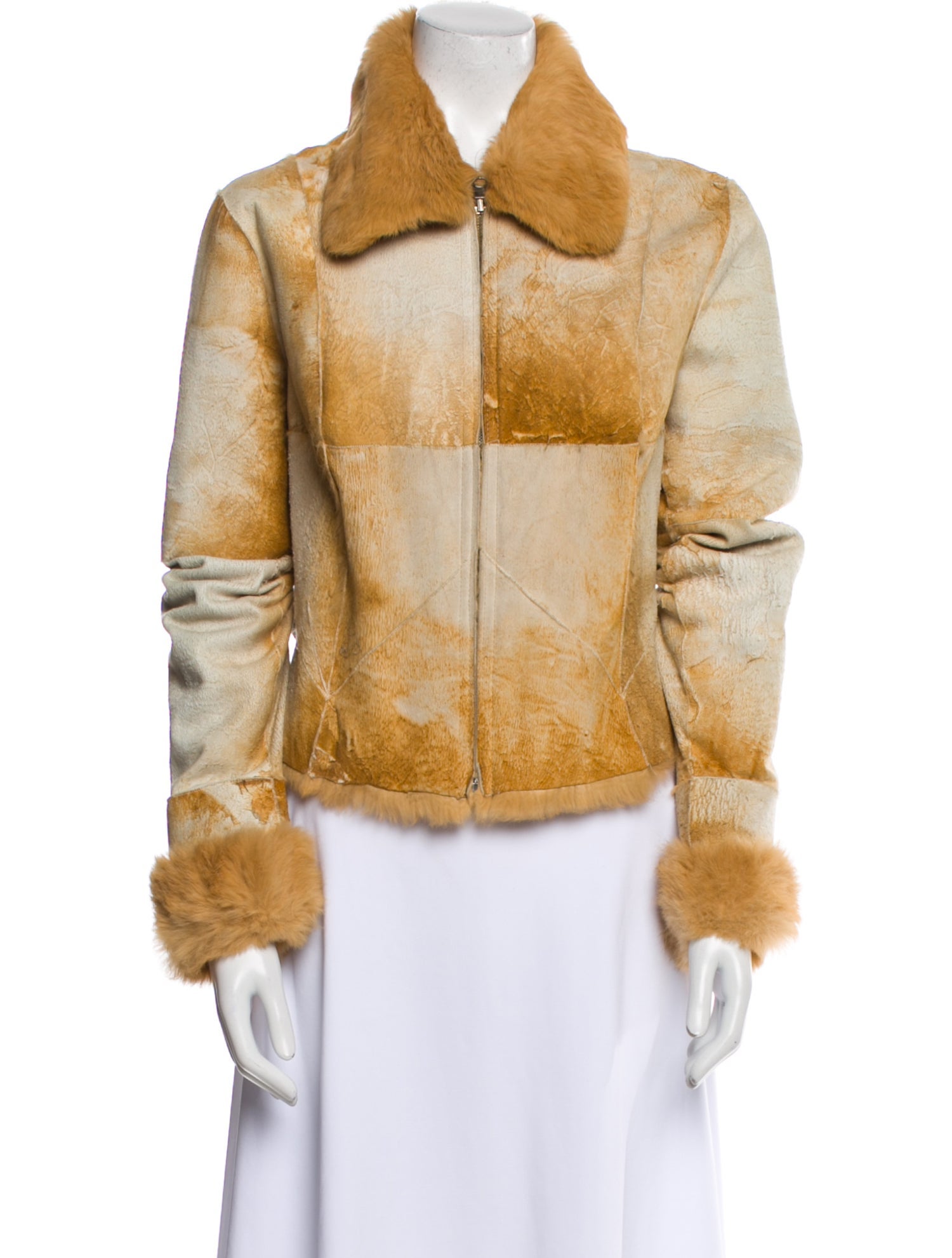 Fur Vintage Printed Fur Jacket