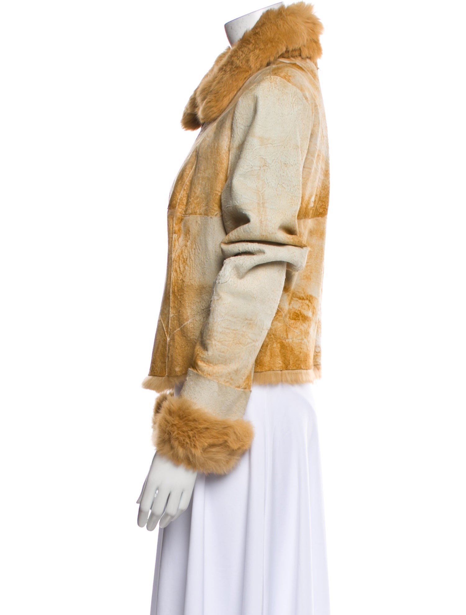 Fur Vintage Printed Fur Jacket