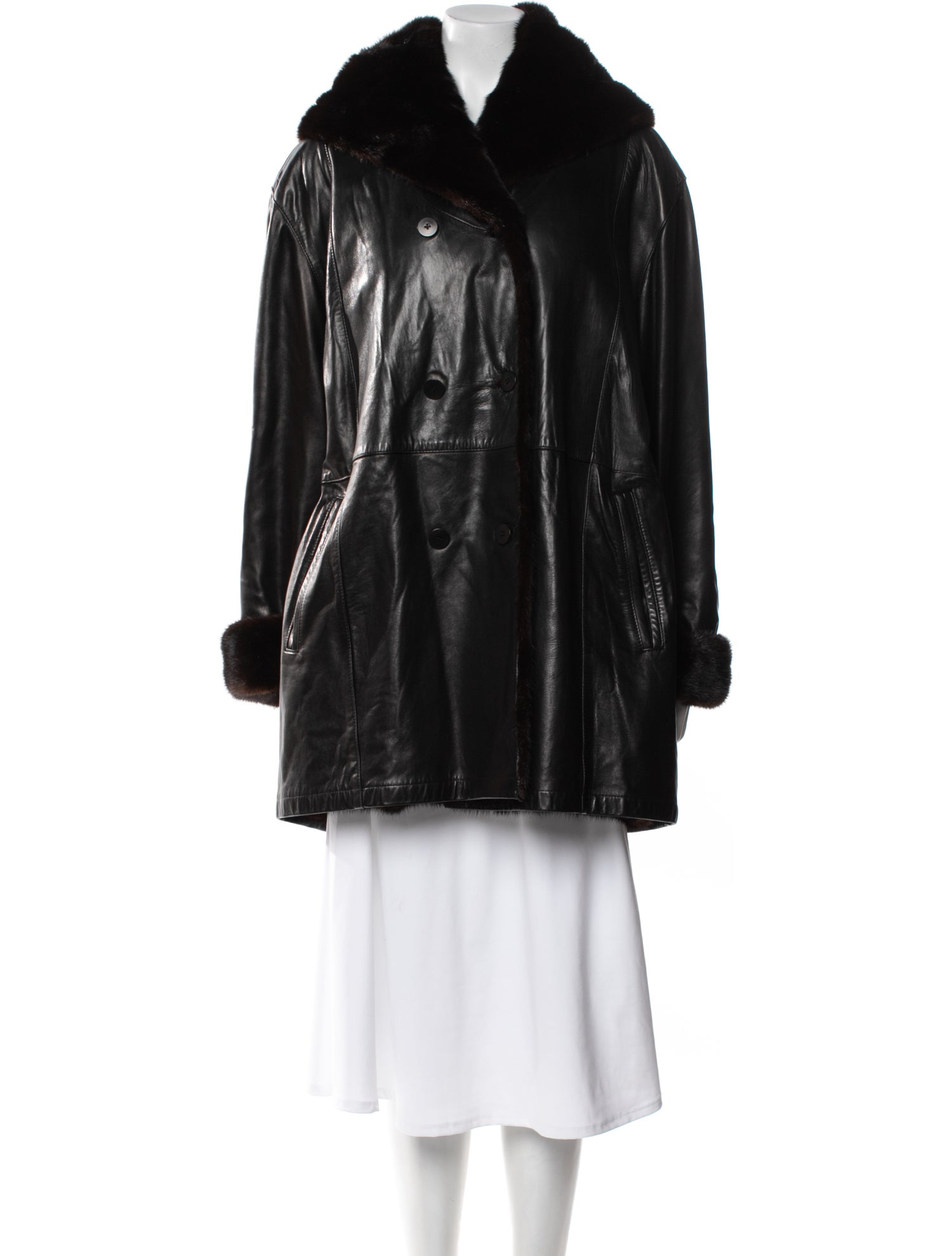 Fur Leather Coat