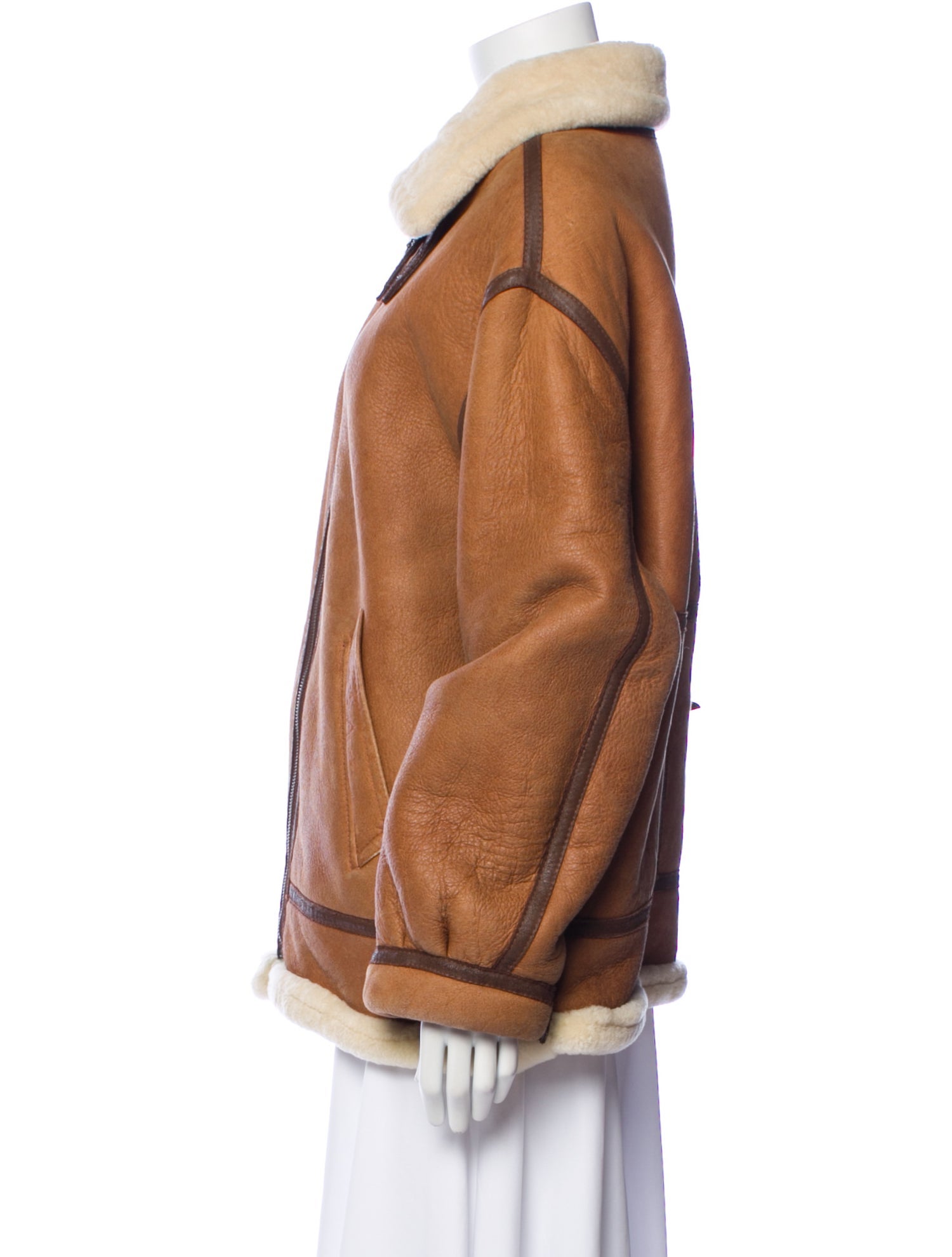 Fur Lamb Leather Coat