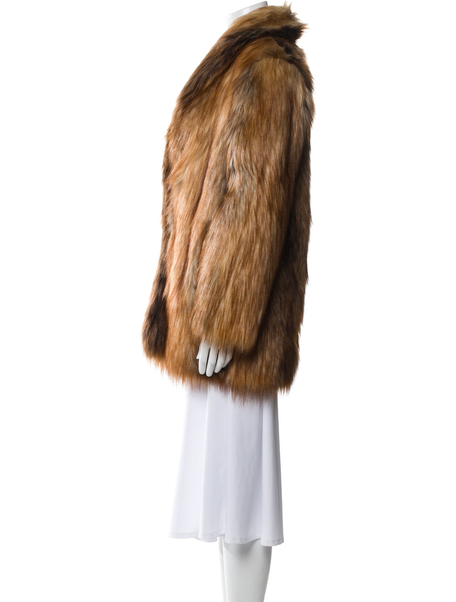 Donna Salyers Faux Fur Faux Fur Coat w/ Tags