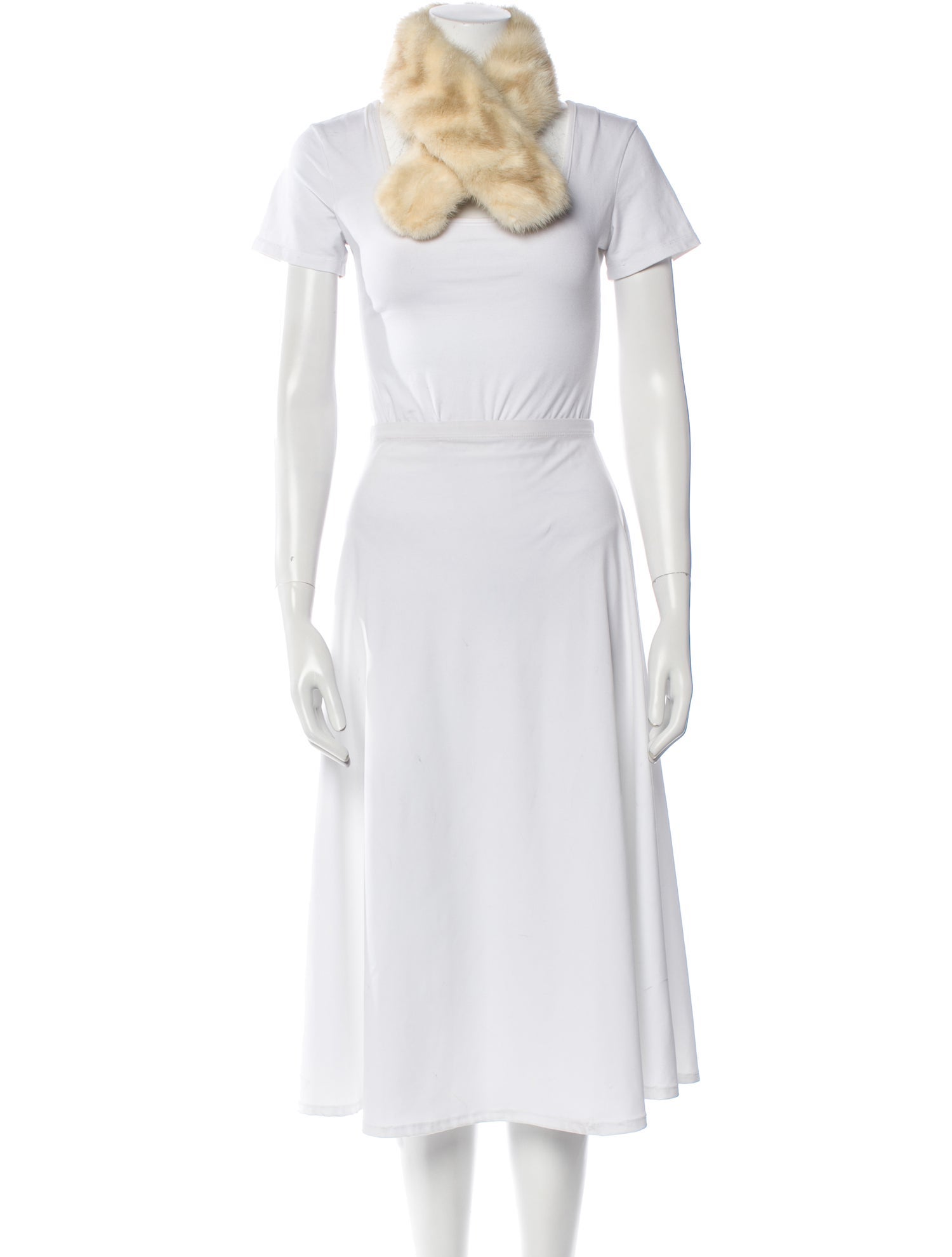 Fur Mink Patterned Collar