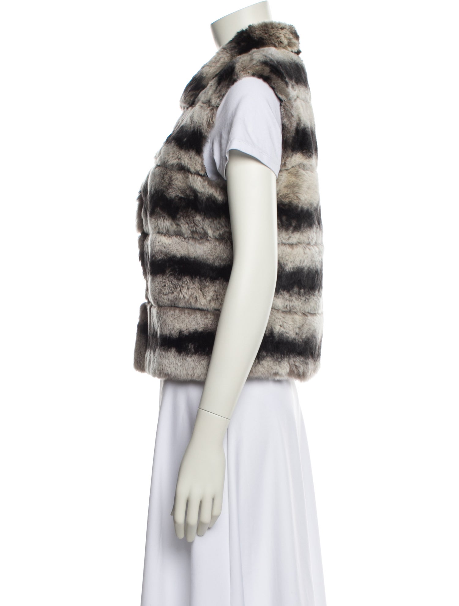 Fur Fur Striped Fur Jacket