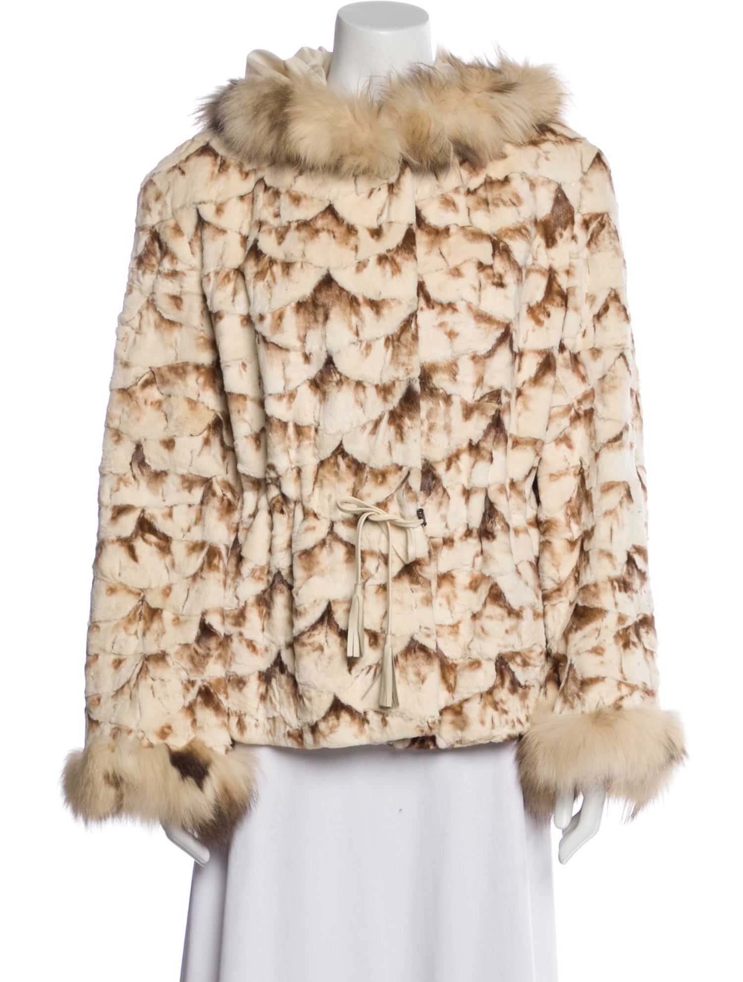 Fur Printed Fur Coat