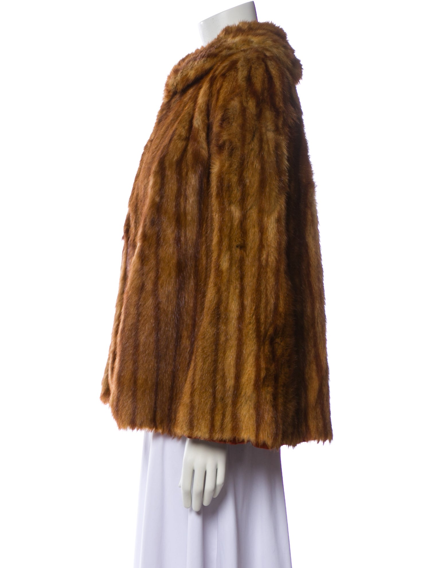 Fur Fur Animal Print Faux Fur Coat