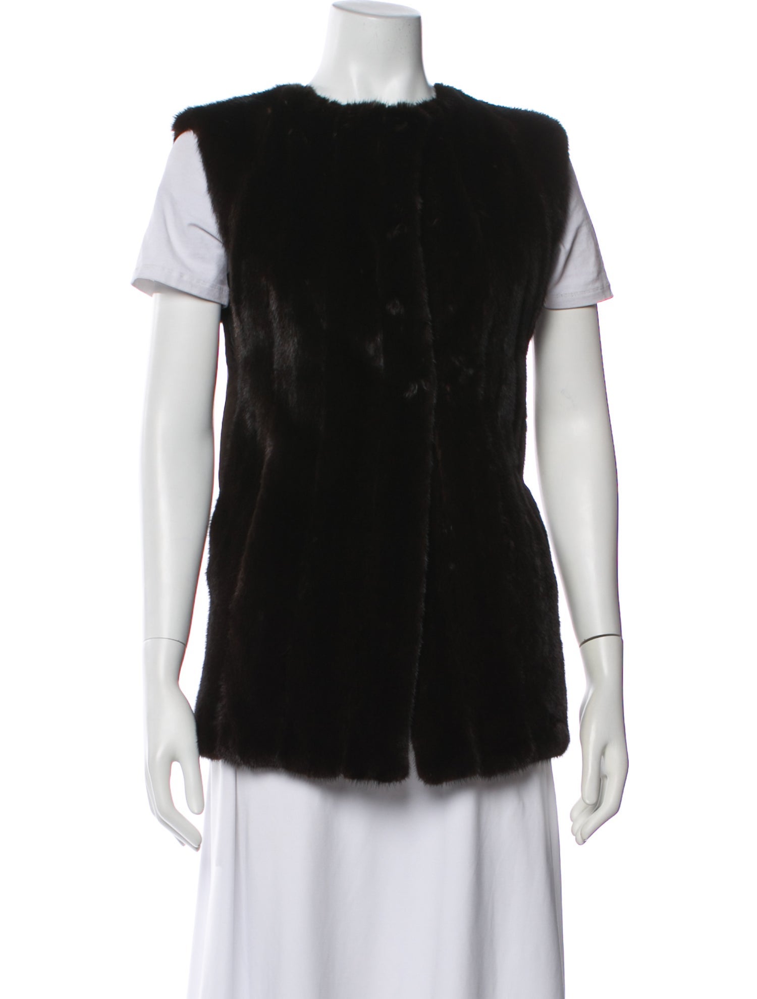 Fur Mink and Suede Fur Vest