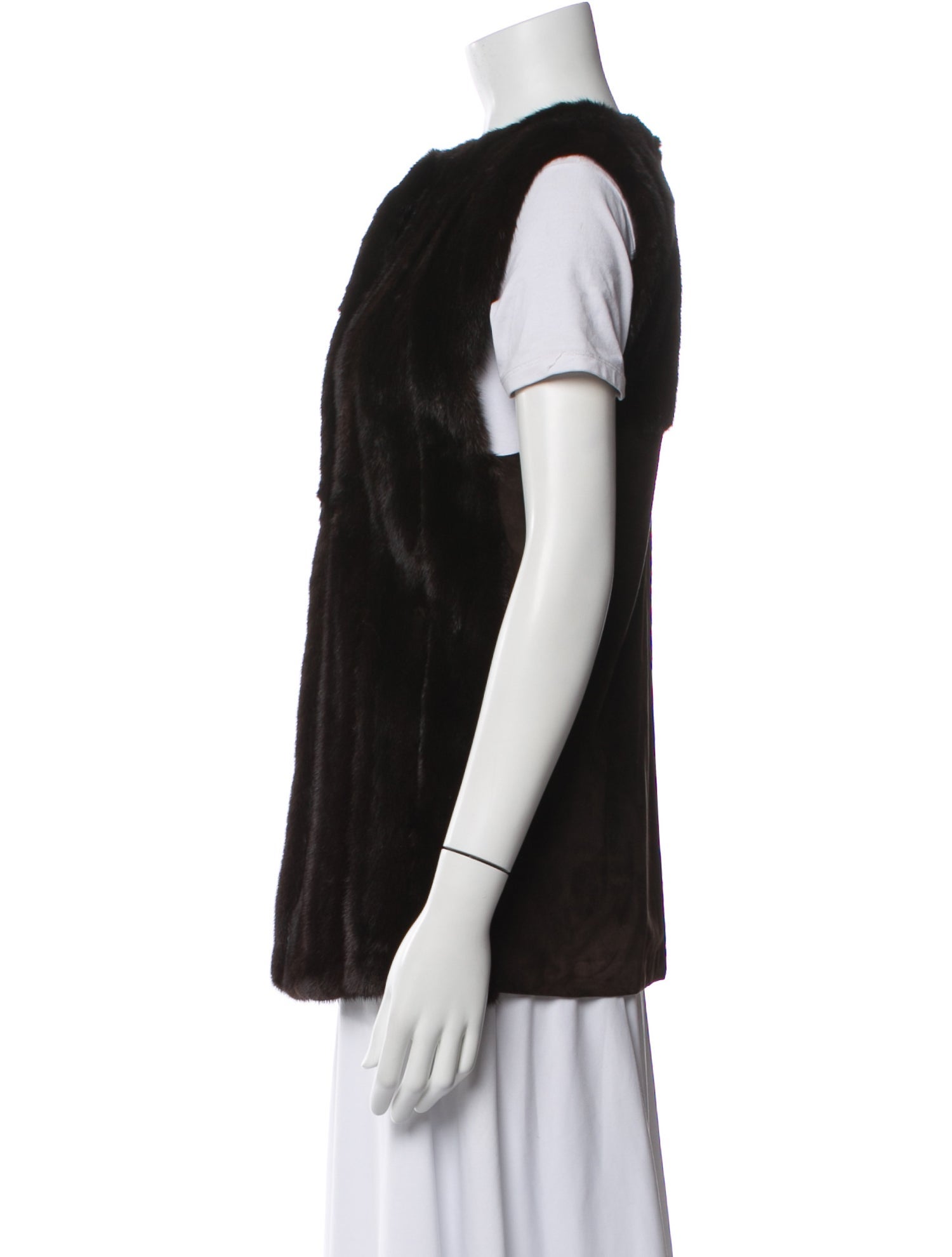 Fur Mink and Suede Fur Vest