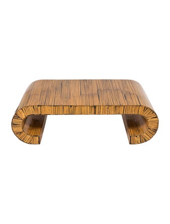 Furniture Curved Wood Coffee Table