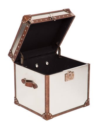 Furniture Metal & Leather Chest