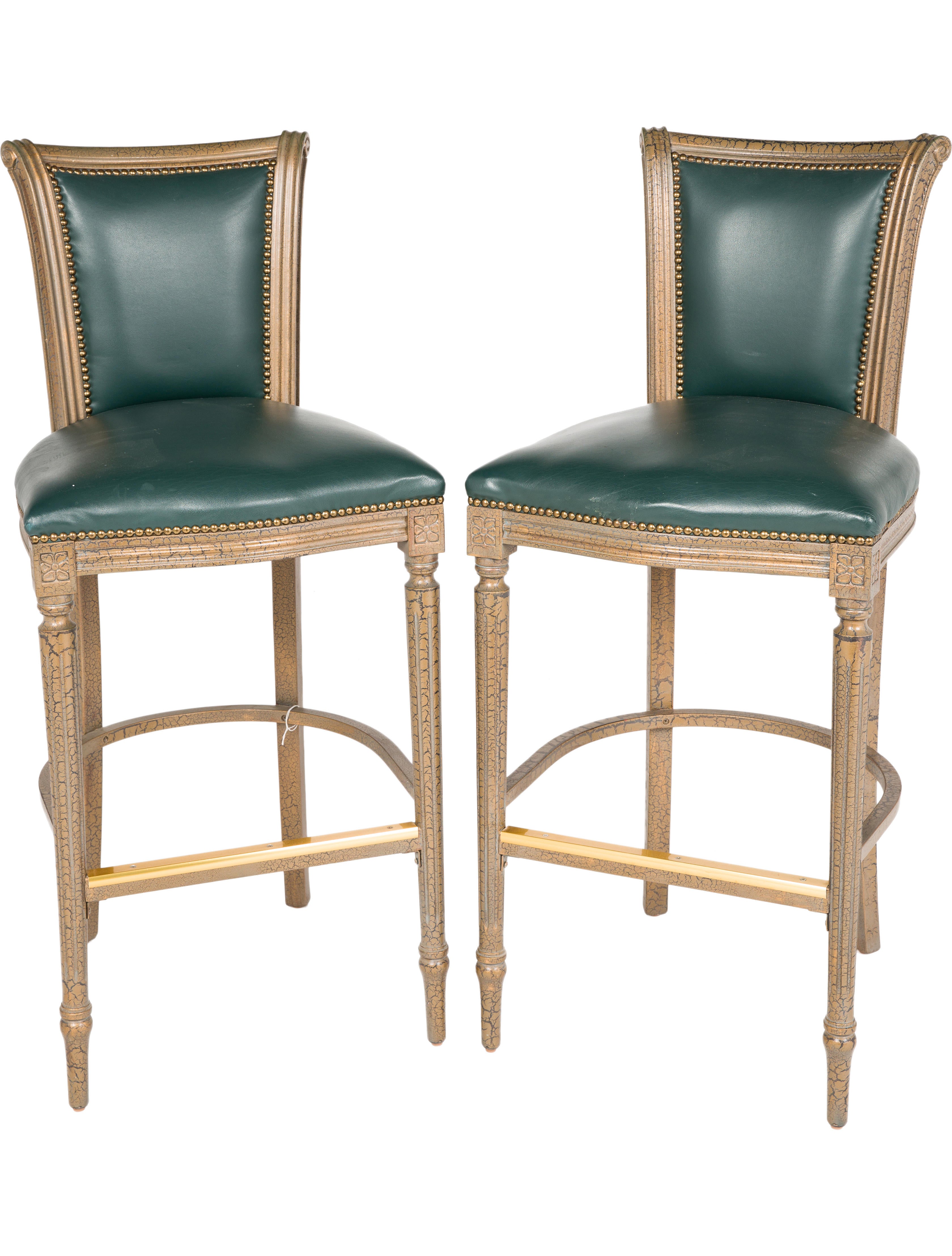 Furniture Pair Of Custom Walter E Smithe Leather Barstools Furniture Pair Of Custom Walter E Smithe Leather Barstools Furni21361 The Realreal
