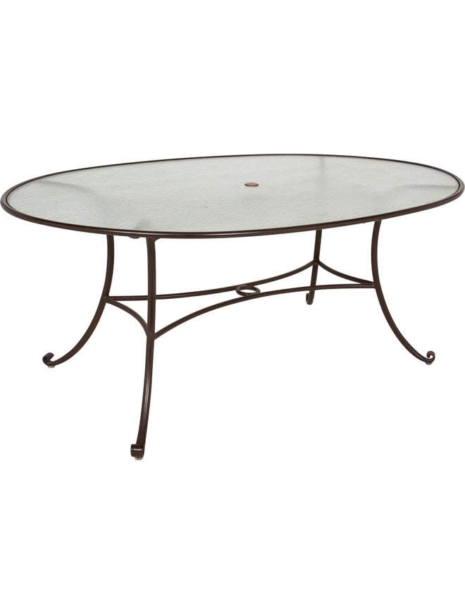 Furniture Brown Jordan Roma Oval Outdoor Dining Table Metallic Outdoor, Furniture FURNI21470