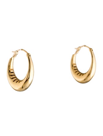 Futura Jewelry 18K Reflective Hoop Earrings