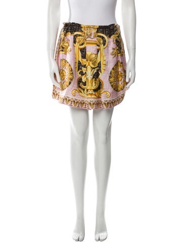 Fendace Skirts Printed Silk Skirt Mini S