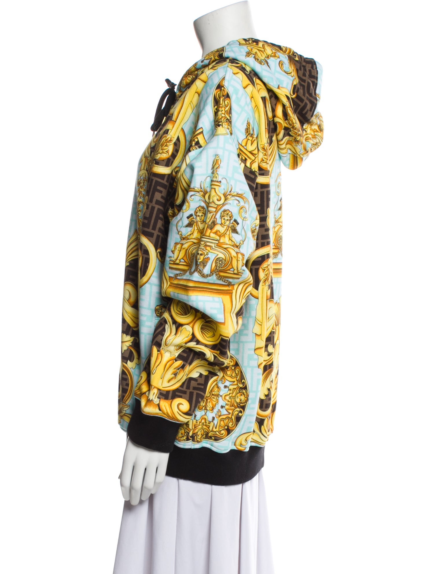 Fendace Printed Crew Neck Hoodie