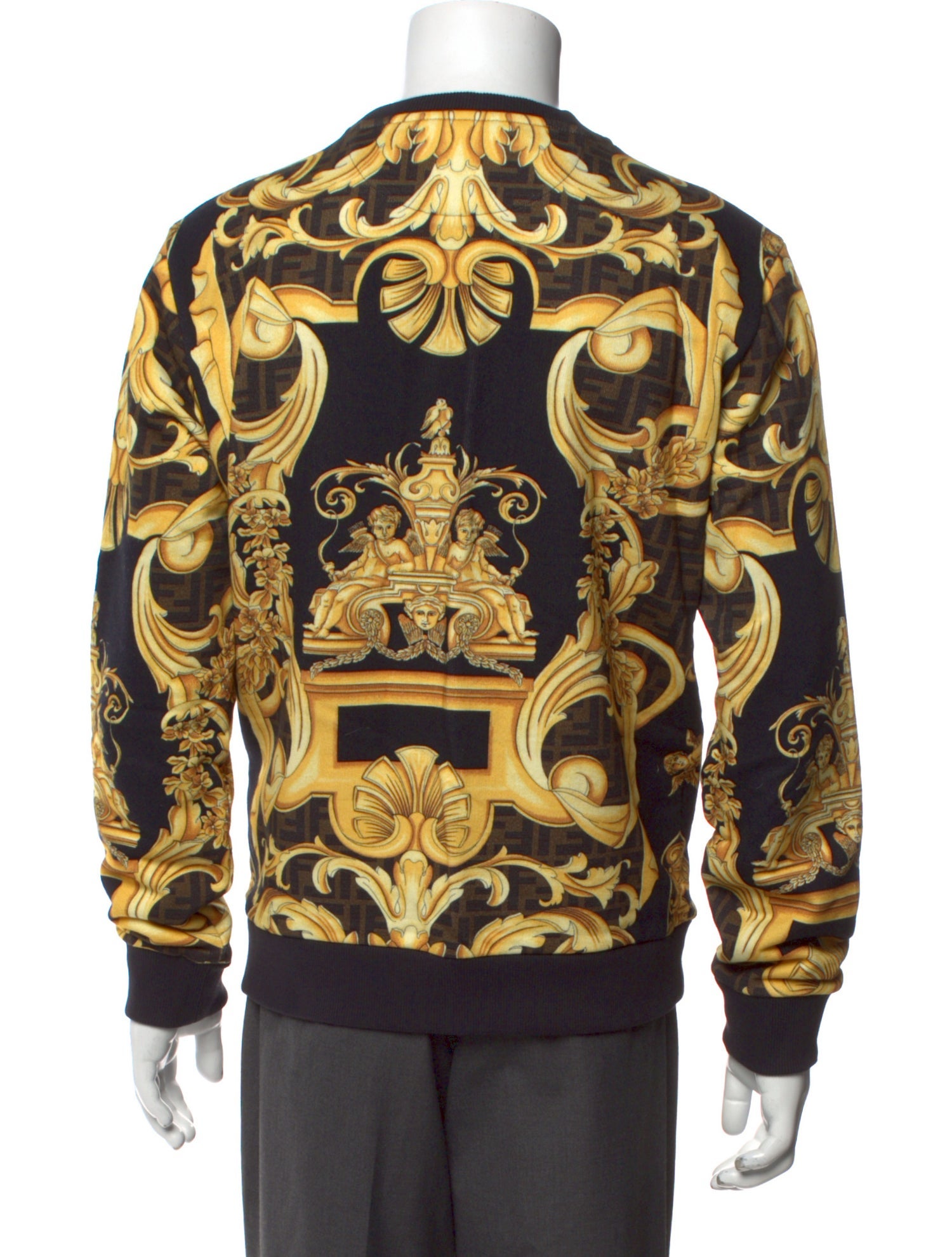 Fendace Zucca FF Logo Printed Pullover