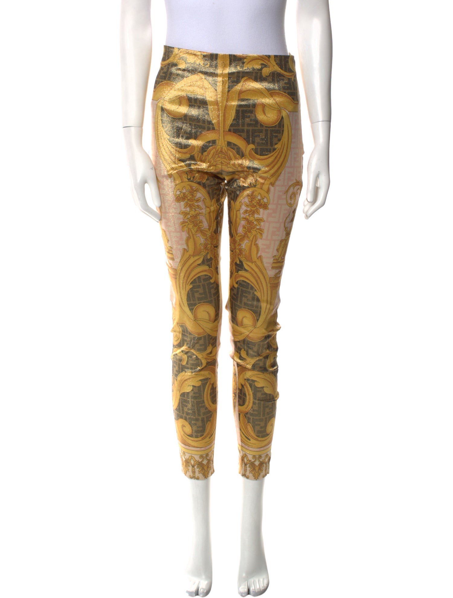 Fendace Printed Skinny Leg Pants w/ Tags