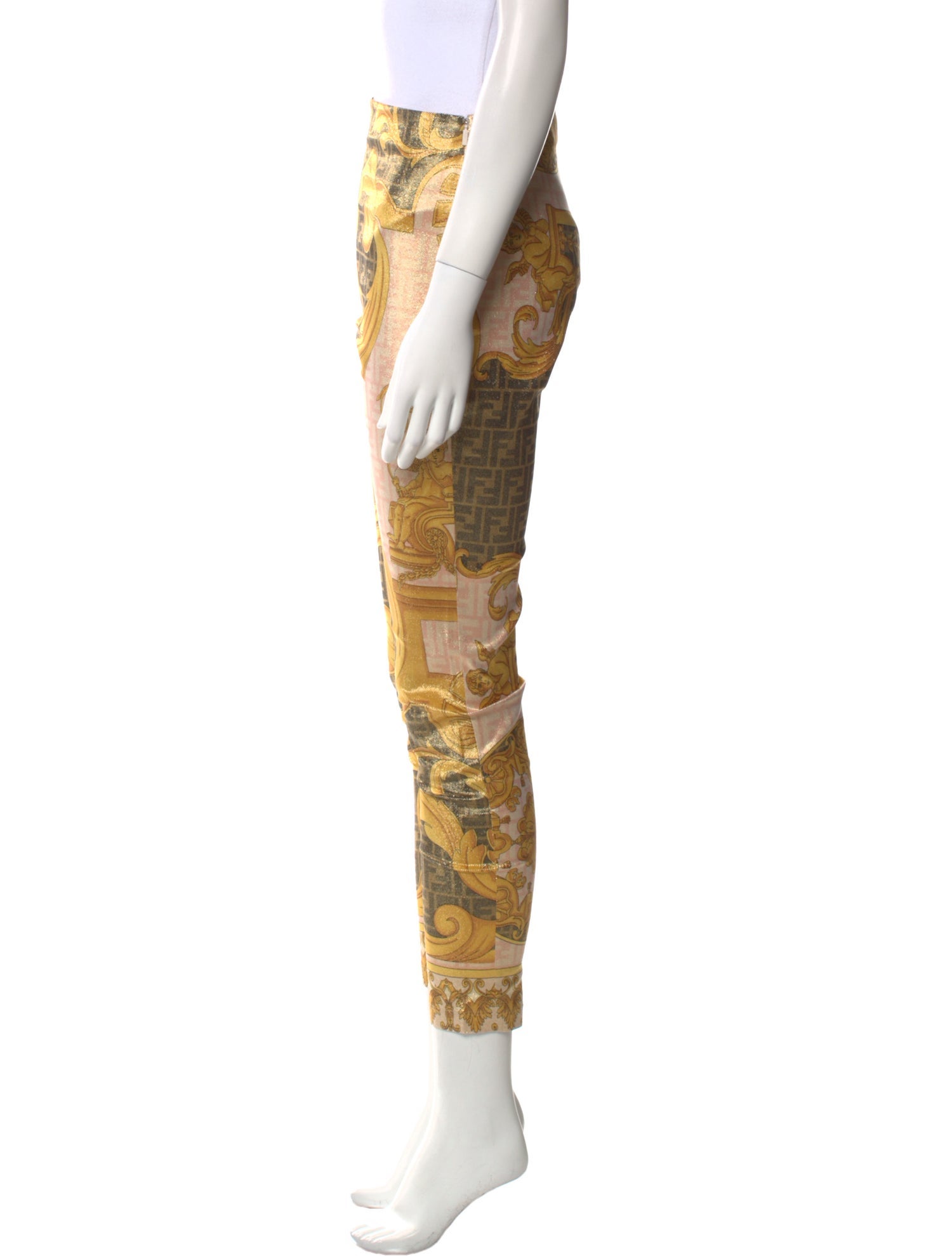 Fendace Printed Skinny Leg Pants w/ Tags