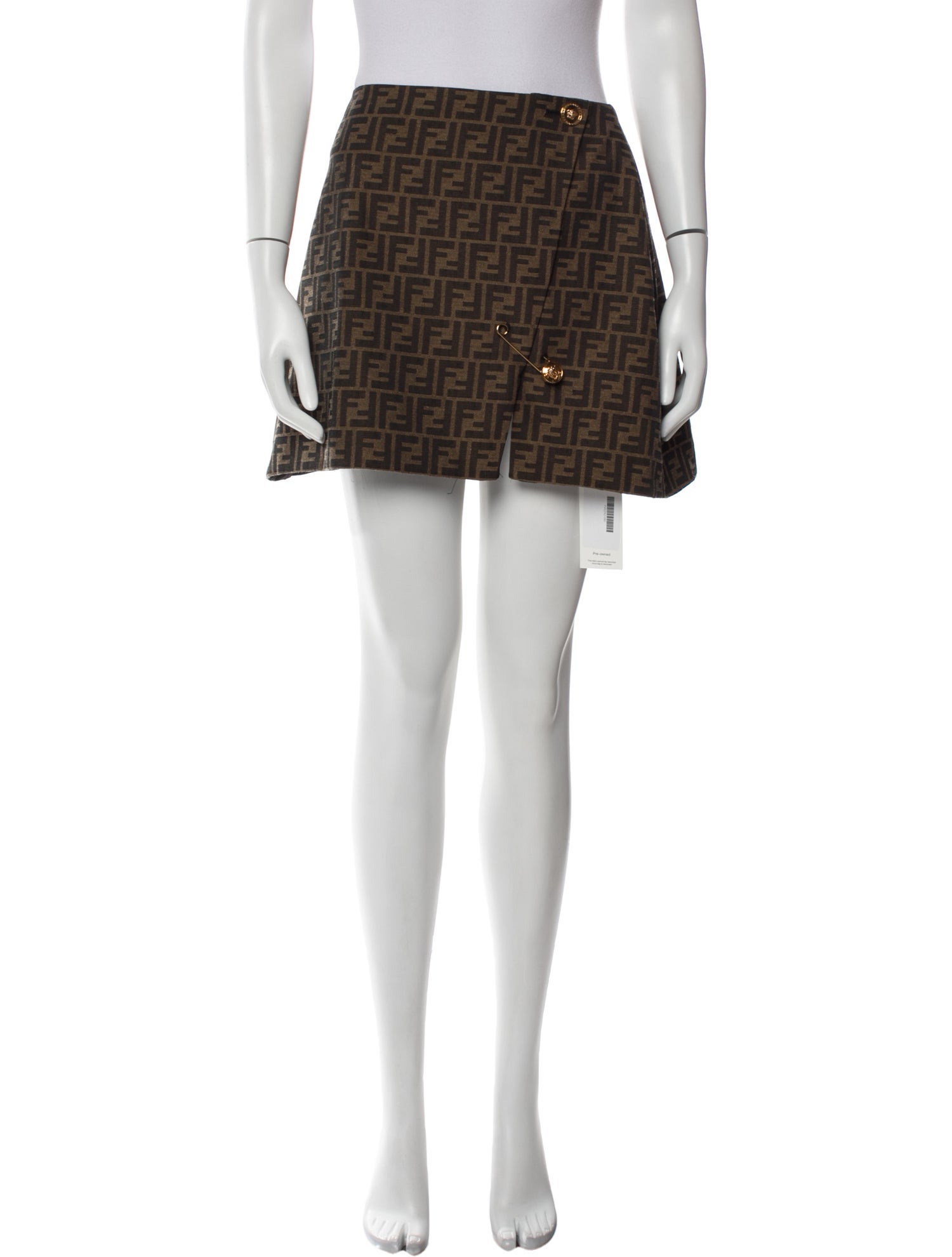 Fendace Printed Mini Skirt