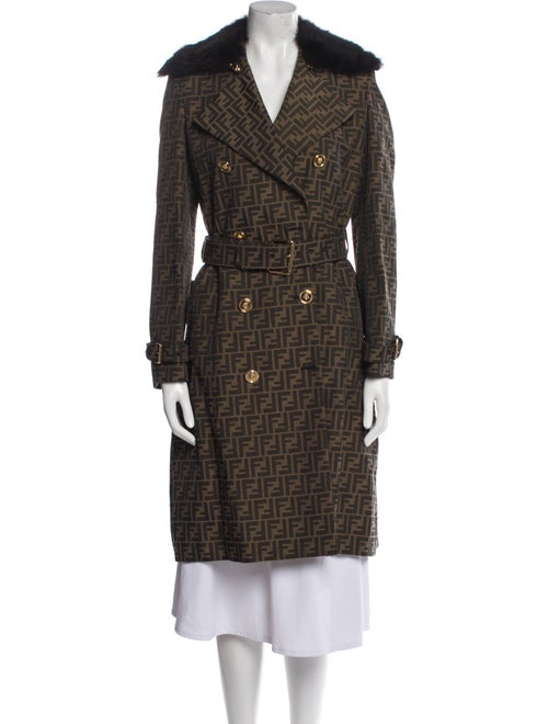 Fendace Printed Fur Coat