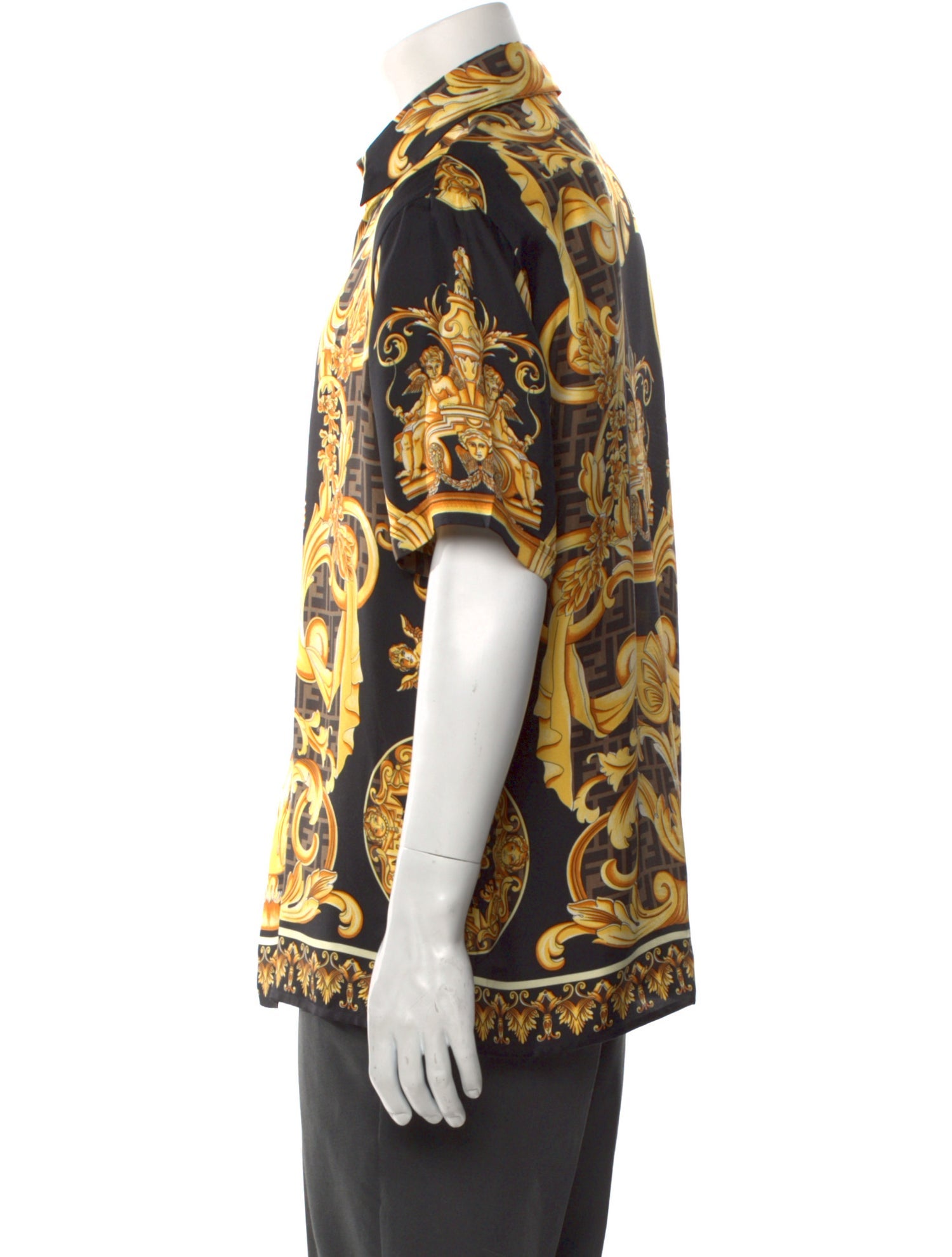 Fendace Zucca FF Logo Silk Shirt