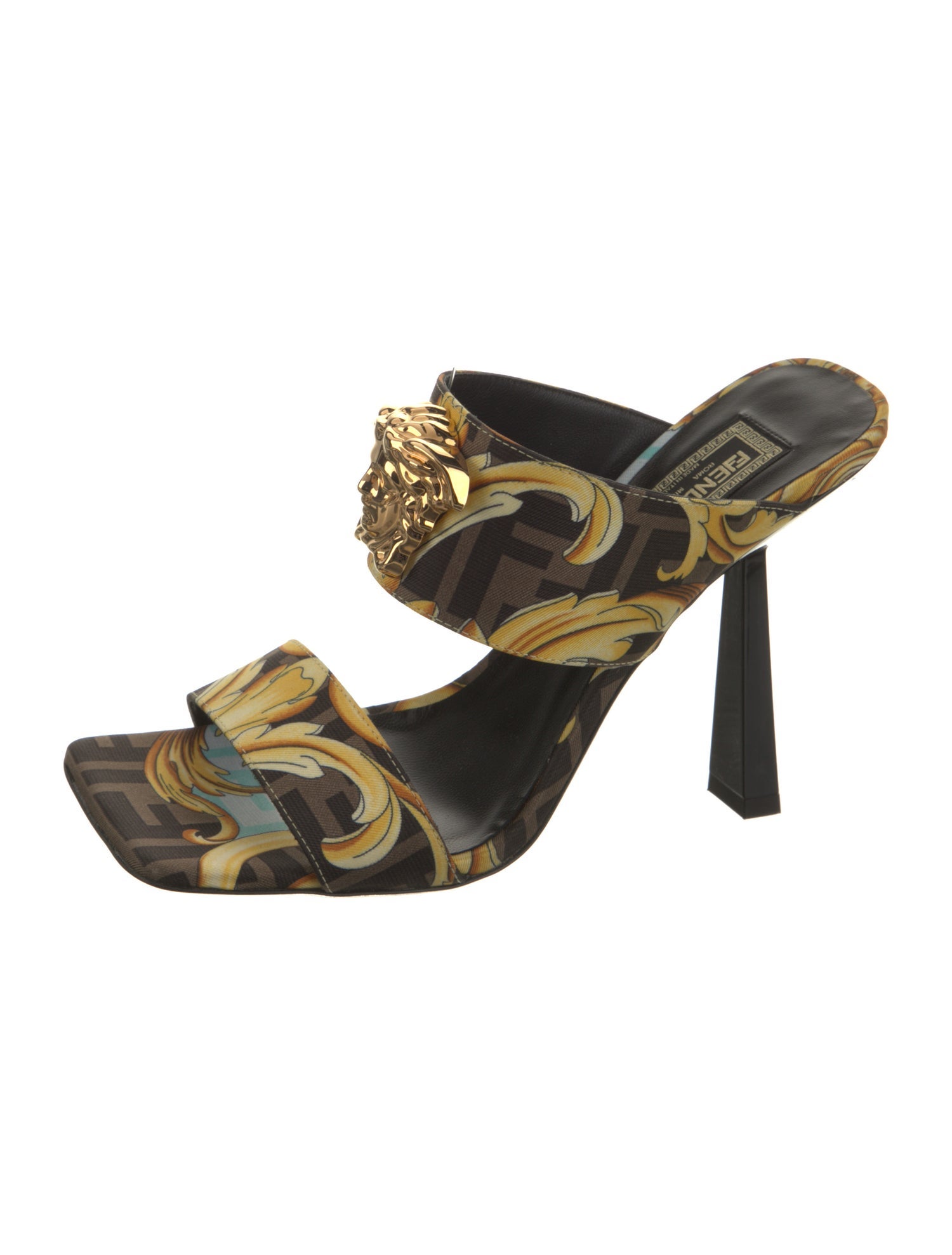 Fendace Zucca FF Logo Sandals