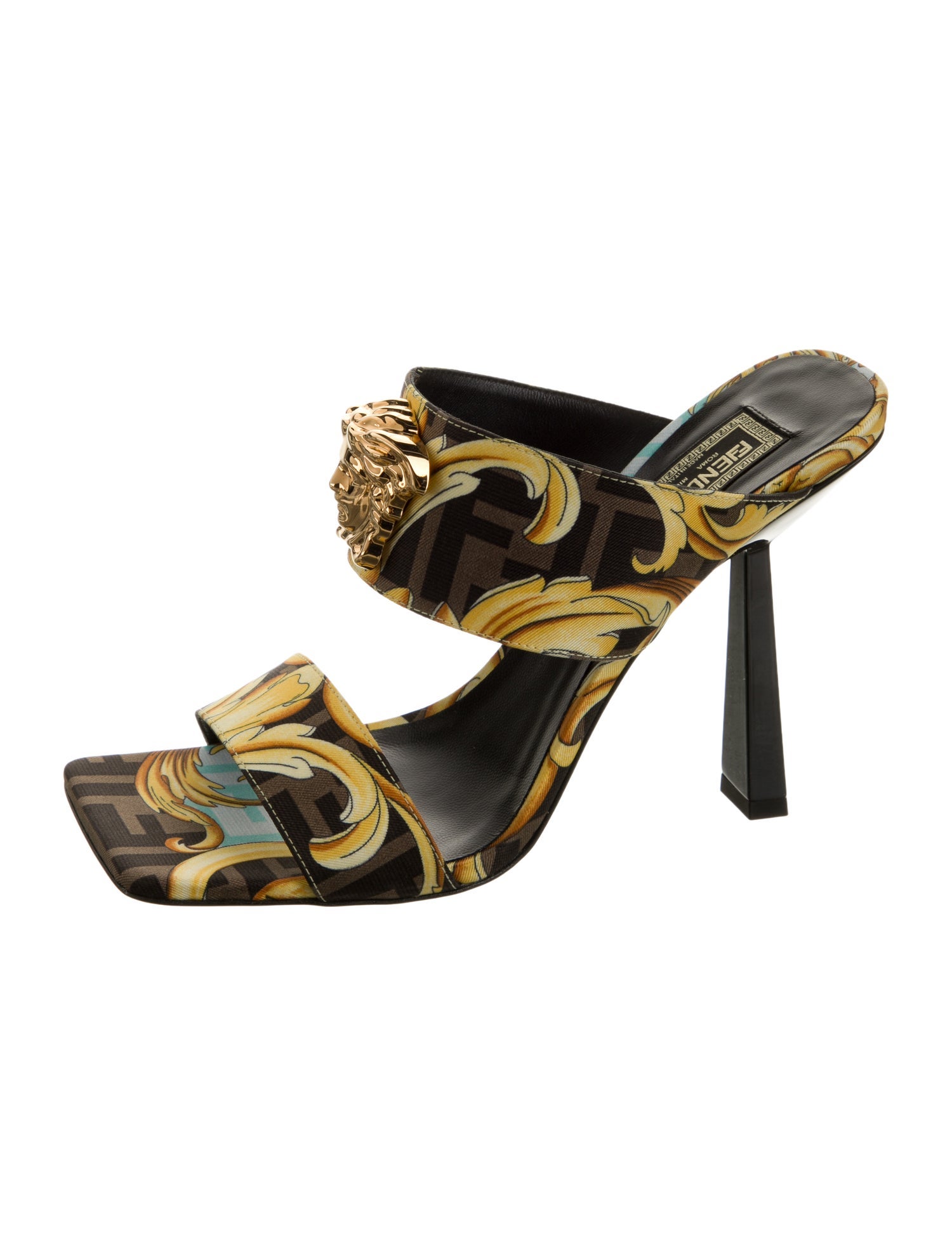 Fendace Zucca FF Logo Sandals