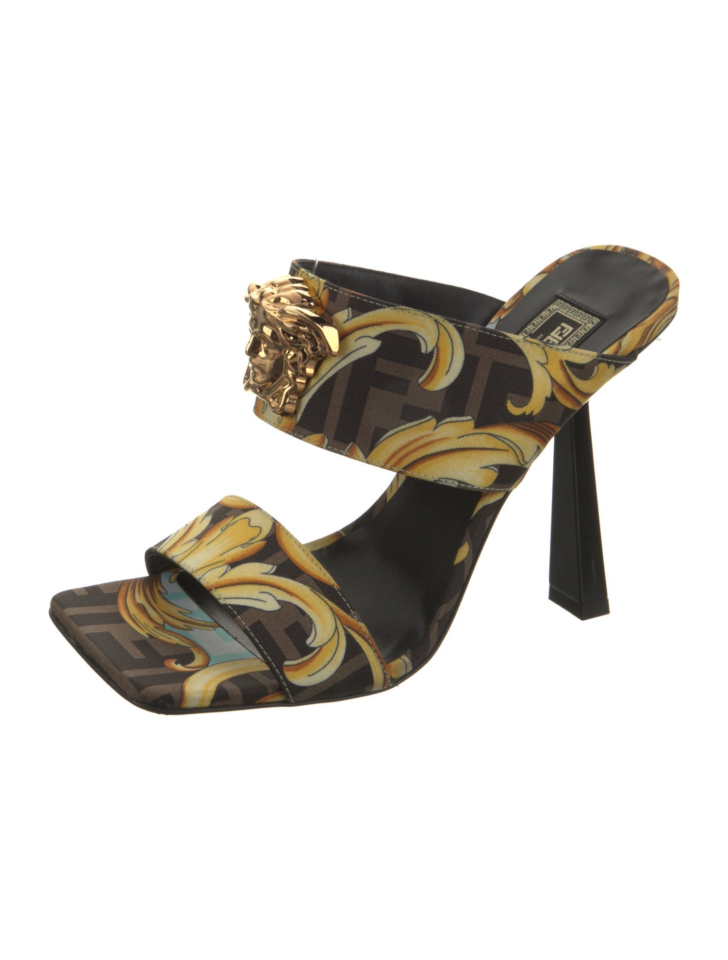 Fendace Zucca FF Logo Silk Slides