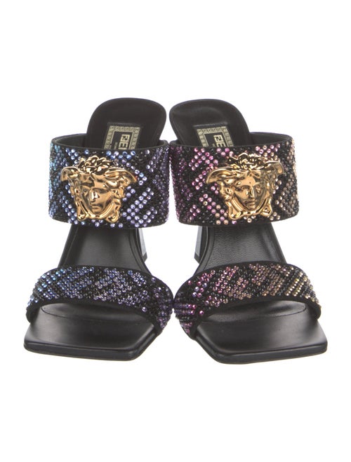 Fendace Zucca FF Logo Leather Slides