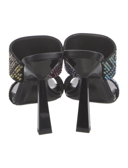 Fendace Zucca FF Logo Leather Slides