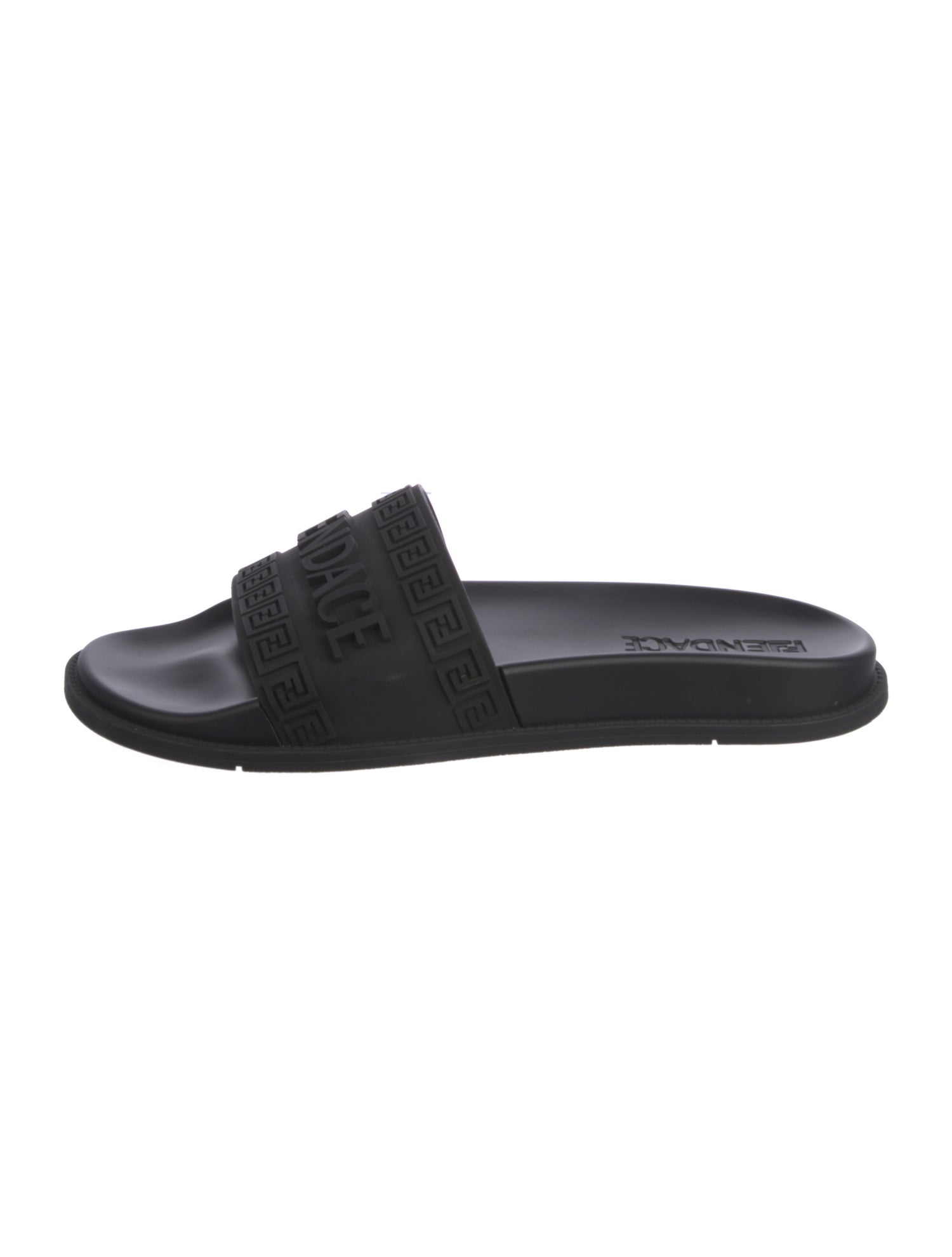 Fendace Grecca Pattern Rubber Slides