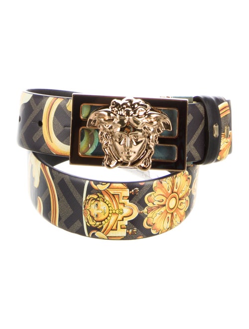 Fendace Reversible Zucca FF Logo Waist Belt