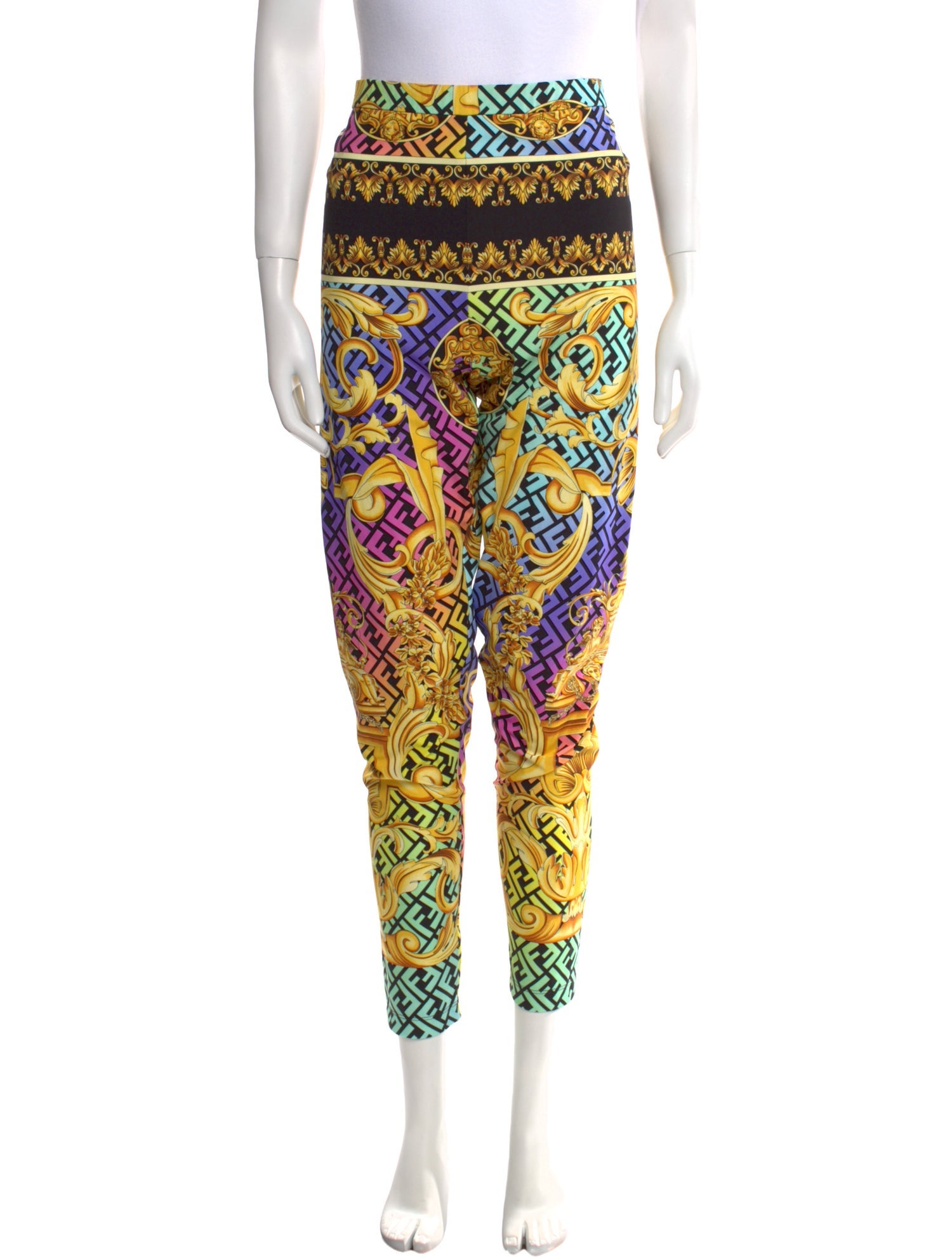 Fendace Printed Skinny Leg Pants w/ Tags