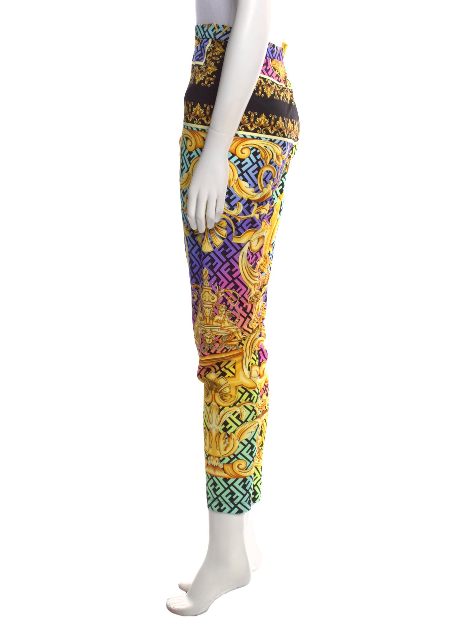 Fendace Printed Skinny Leg Pants w/ Tags