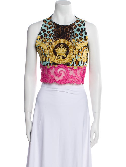 Fendace Silk Printed Crop Top w/ Tags