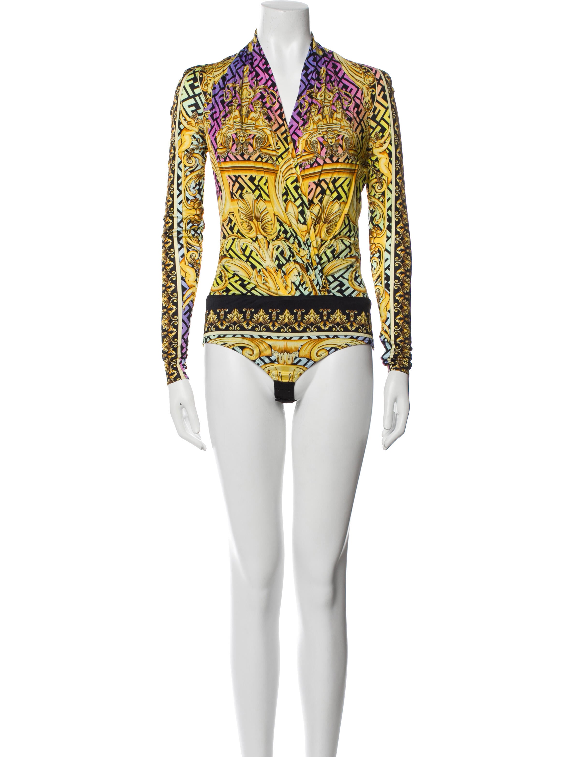 Fendace Nylon Printed Bodysuit