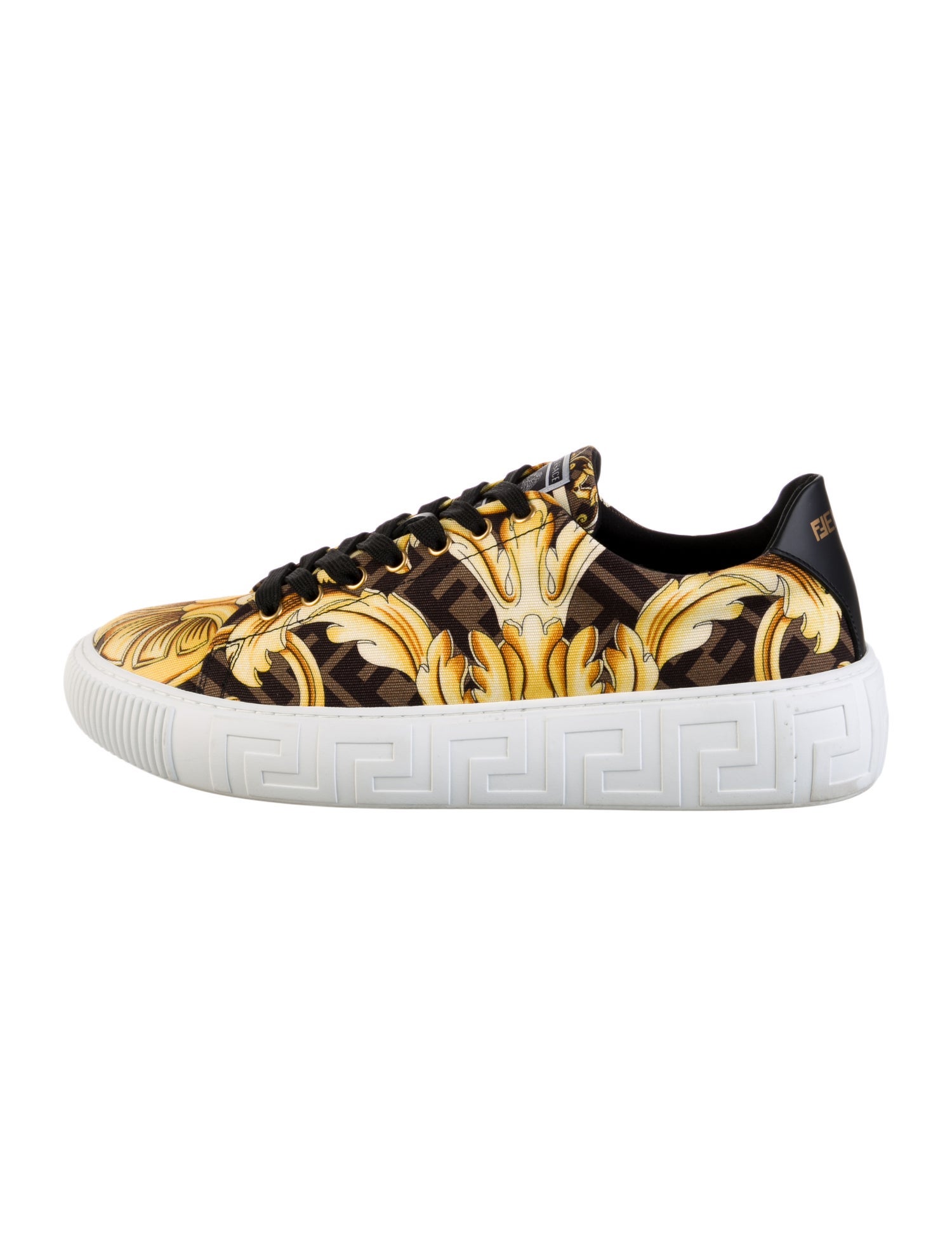 Fendace Medusa Insignia Canvas Sneakers