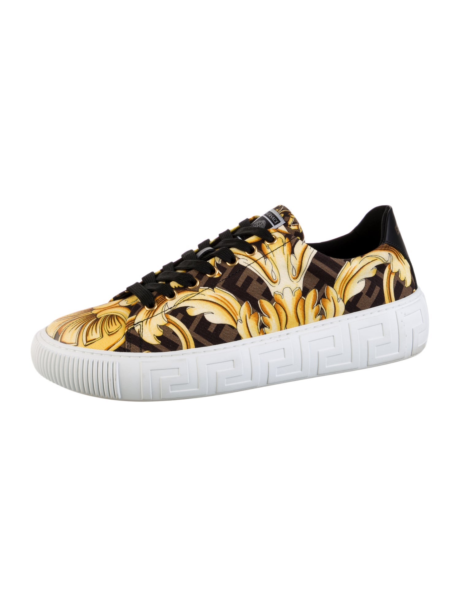 Fendace Medusa Insignia Canvas Sneakers