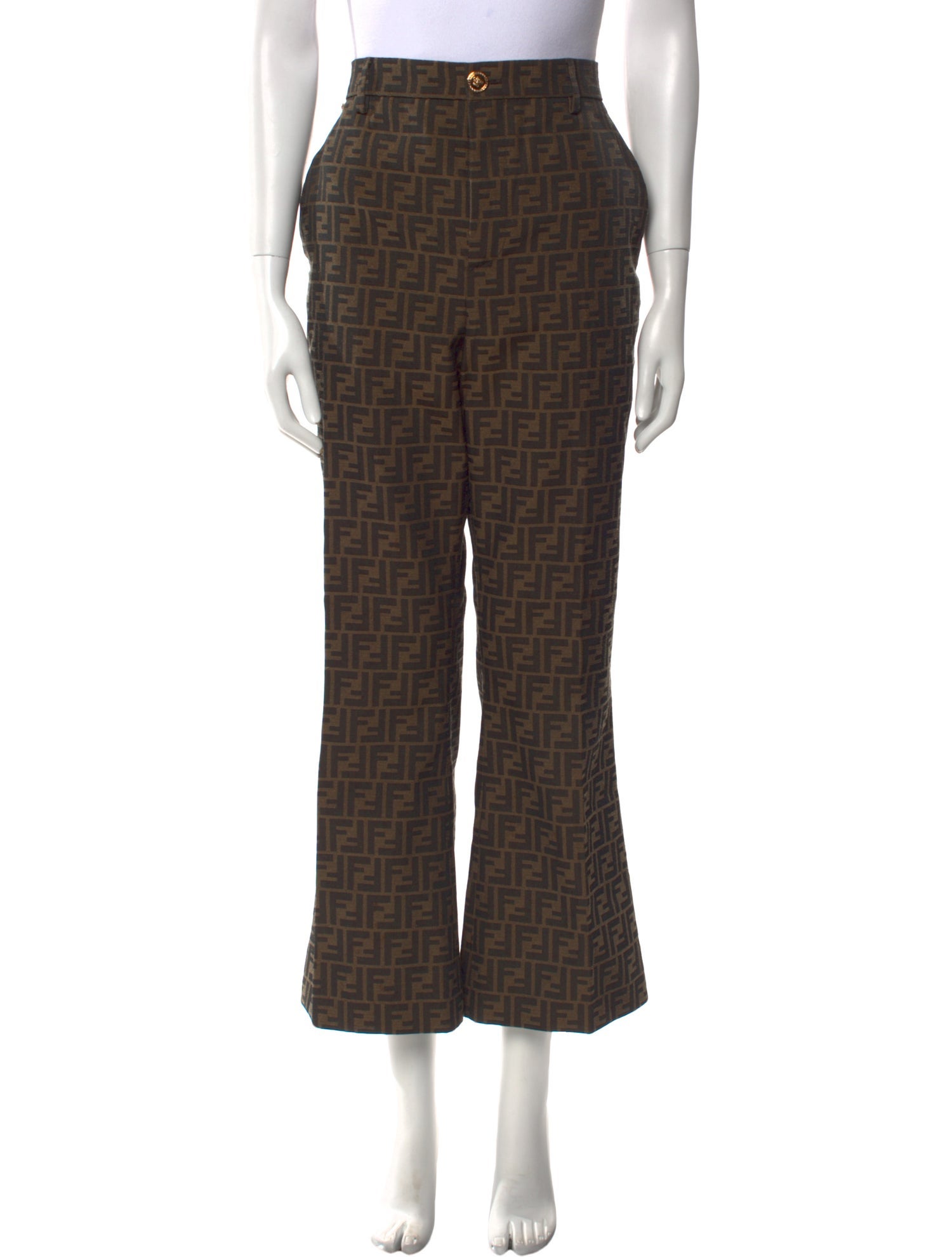 Fendace Printed Wide Leg Pants