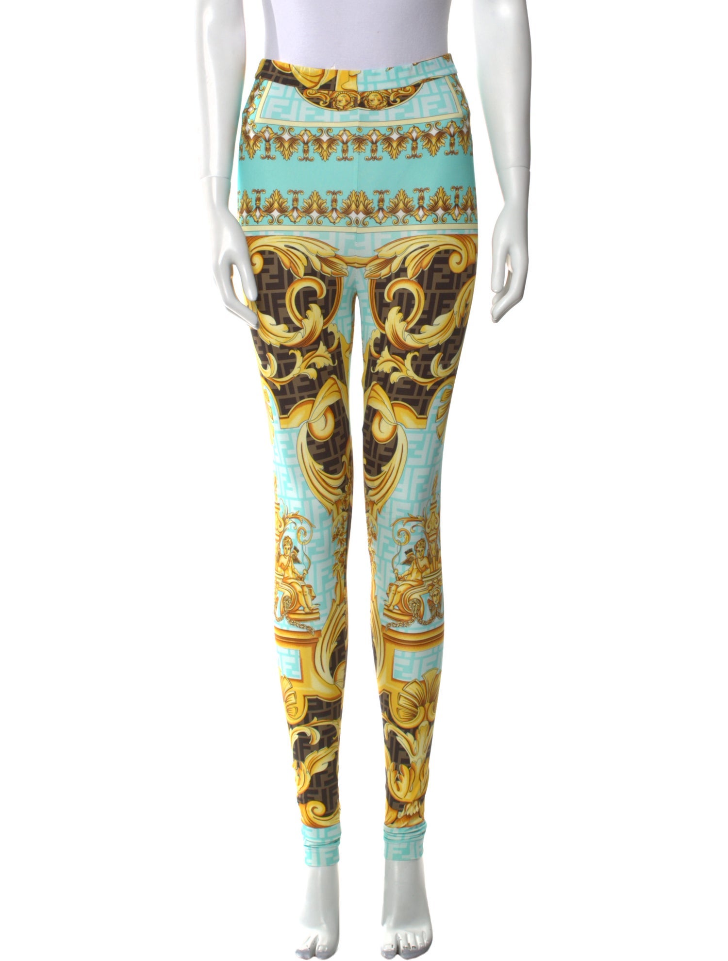 Fendace Printed Skinny Leg Pants
