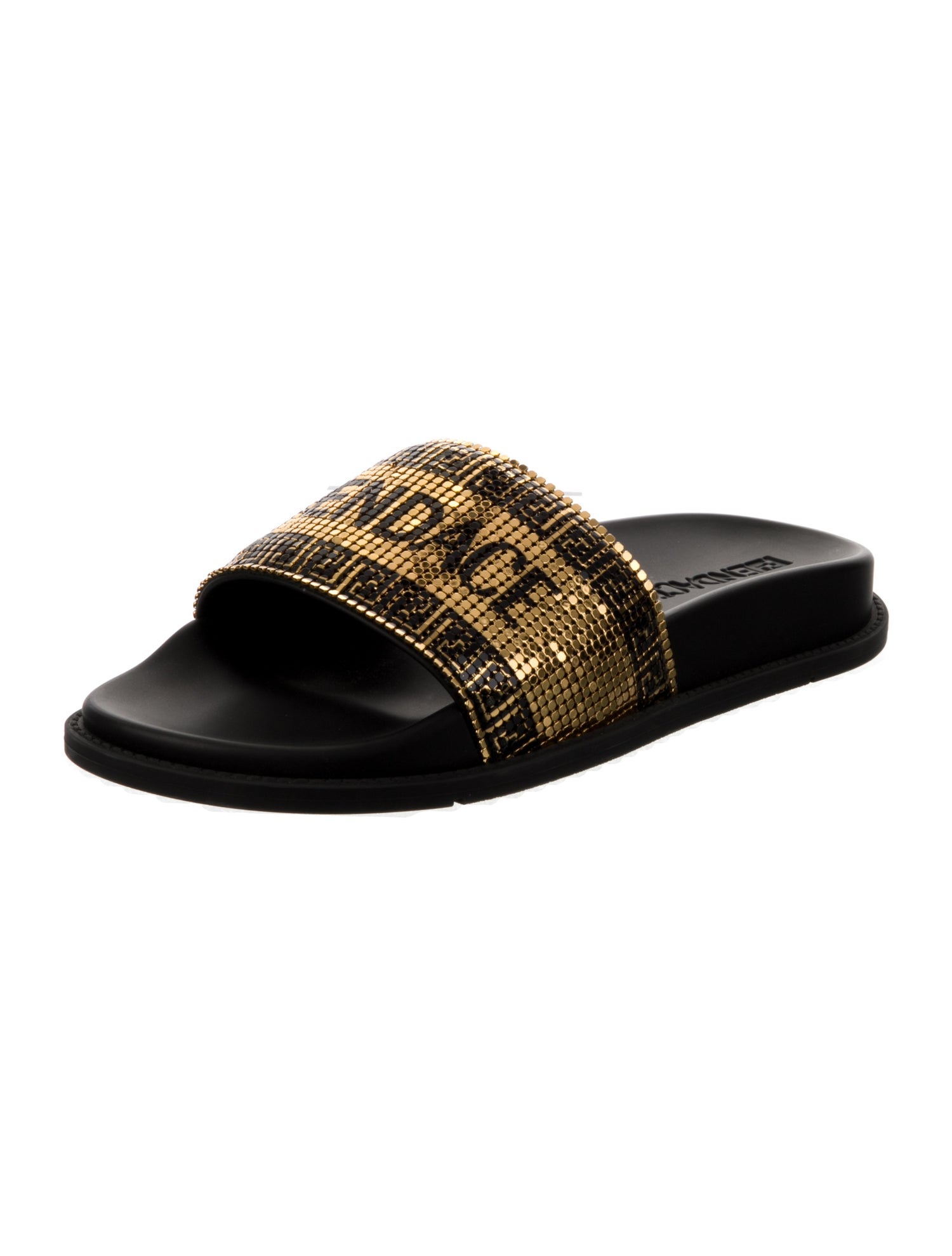 Fendace Signature Logo Rubber Slides