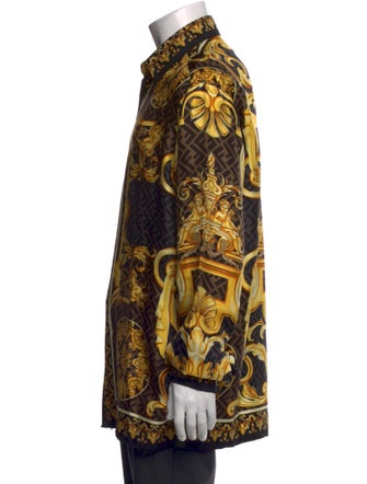 Fendace Zucca FF Logo Silk Shirt