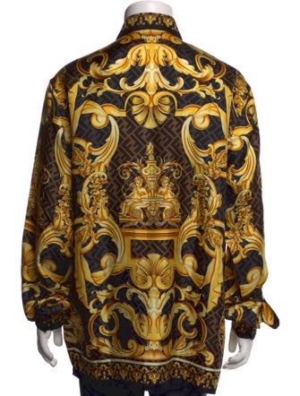 Fendace Zucca FF Logo Silk Shirt