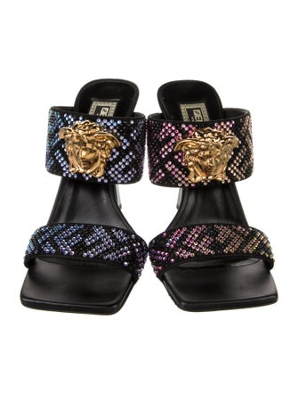 Fendace Zucca FF Logo Crystal Slides