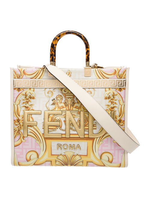 Fendace Leather Medium Sunshine Shopper Tote