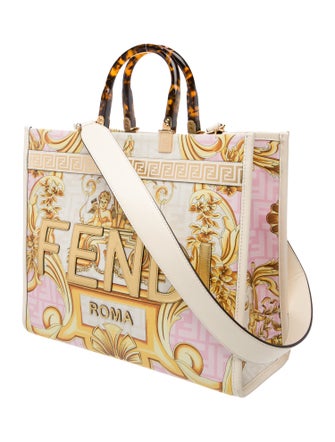 Fendace Leather Medium Sunshine Shopper Tote