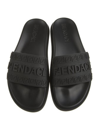 Fendace Zucca FF Logo Rubber Slides