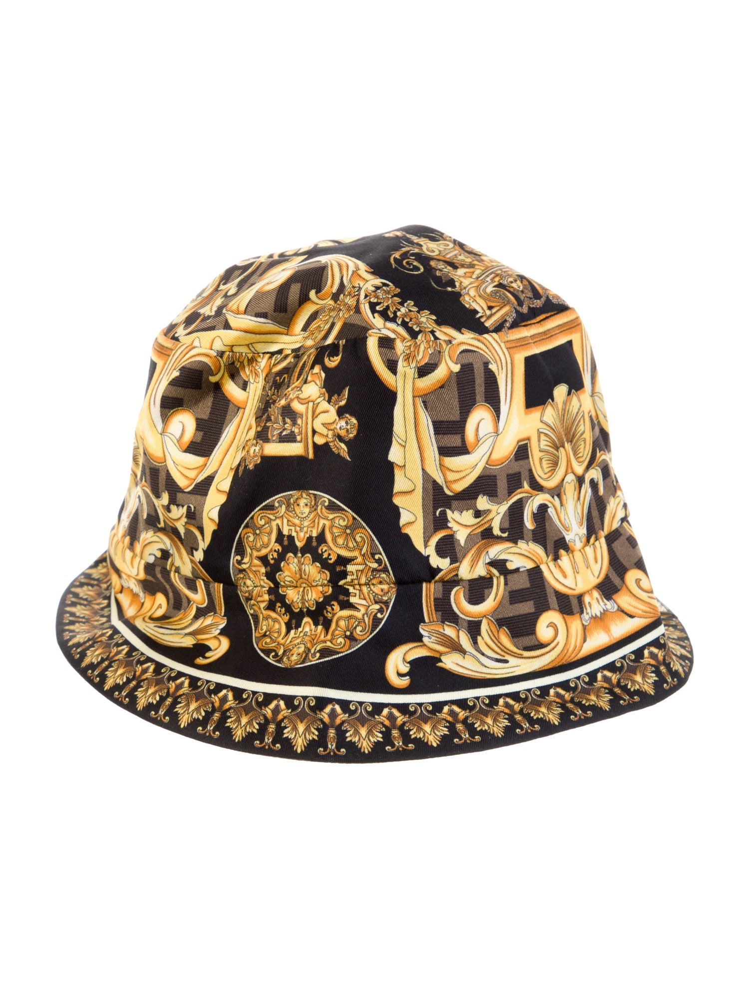 Fendace Silk Baroque Zucca Reversible Bucket Hat
